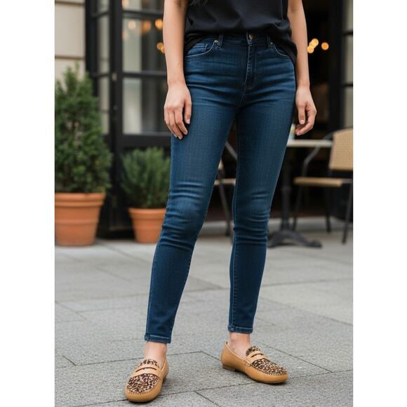 Massimo Matteo Penny Loafer Driver Slip On Women's 9.5 Tan Leather Cheeta Vamp - Picture 3 of 12